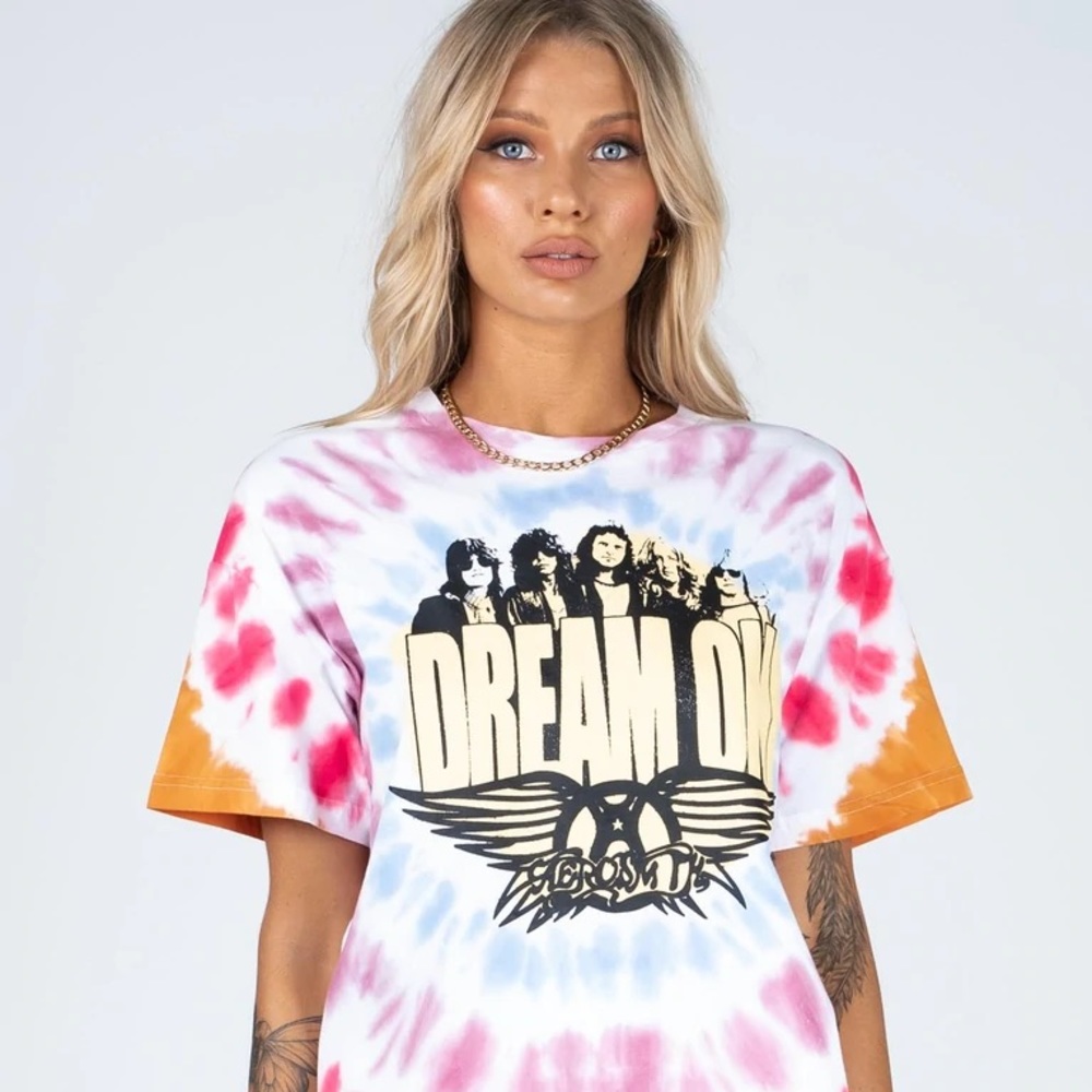 Princess Polly AEROSMITH DREAM ON TIE DYE TEE